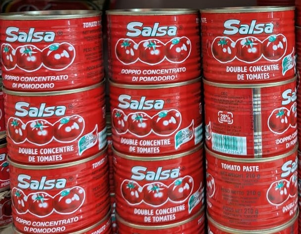 Salsa tomatoes tin